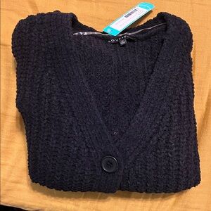 Elegant Black Cardigan Sweater